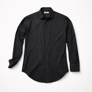DKNY Men's Black Pinstripe Dress Shirt